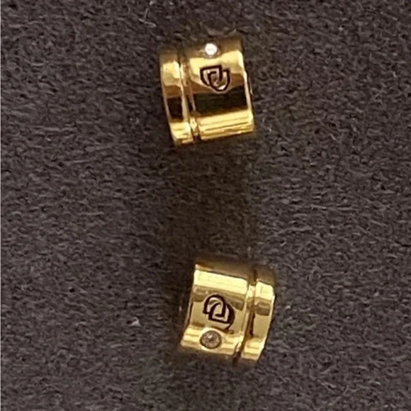 DEAN DAVIDSON Signature Droplet Earrings  22K Gold Plate Freshwater Pearl EUC! - Picture 9 of 11